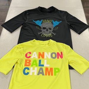 2 Boys Swim Shirts